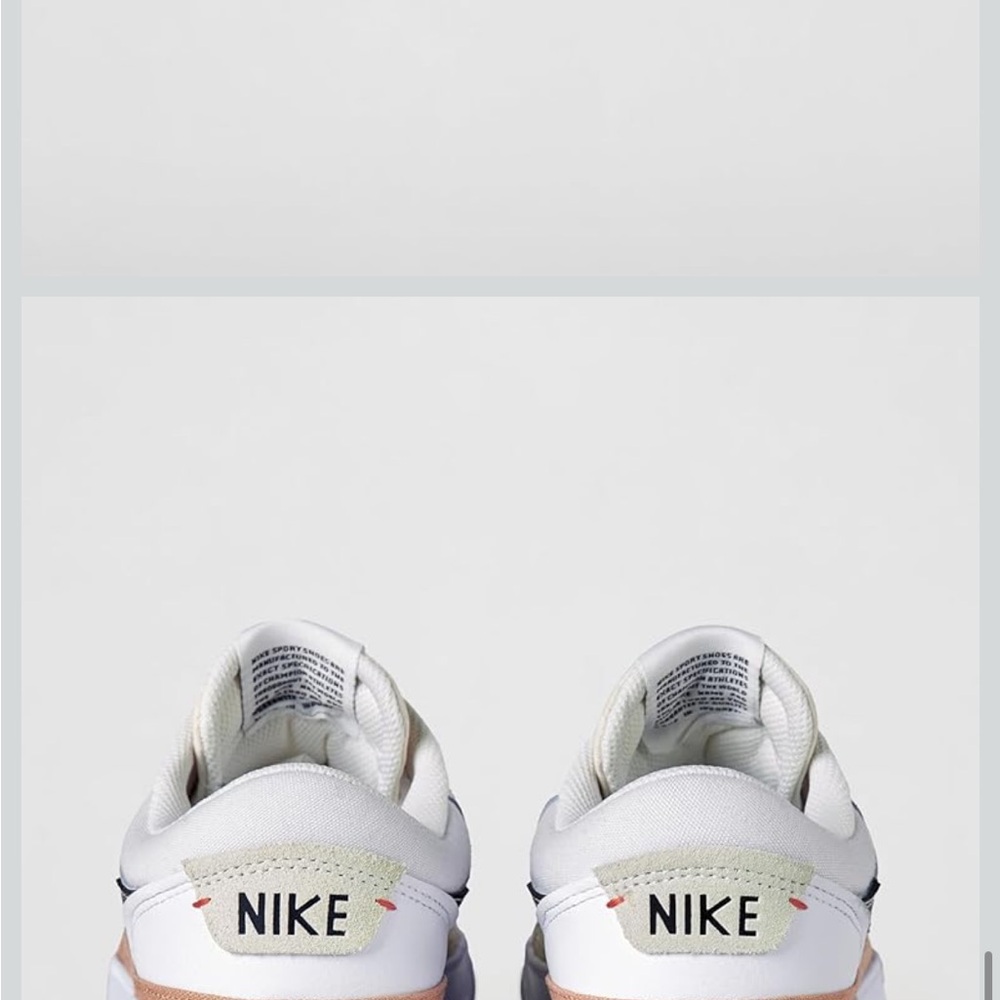 Nike Women’s Court Legacy Lift Sneakers New in Box White/Black/Hemp Team Orange - Picture 5 of 7